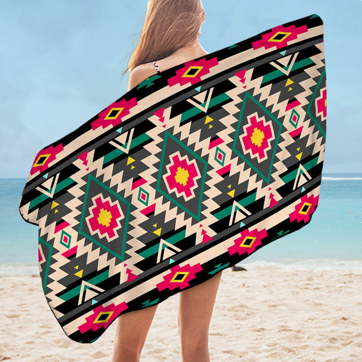 Traditional Aztec Multicolor Swims Towel