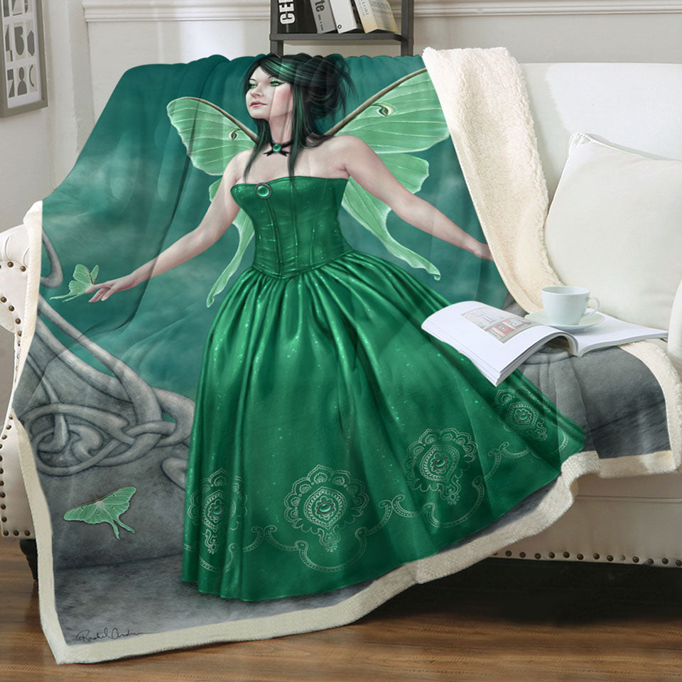 products/Trendy-Throws-with-Butterflies-and-Green-Emerald-Butterfly-Girl
