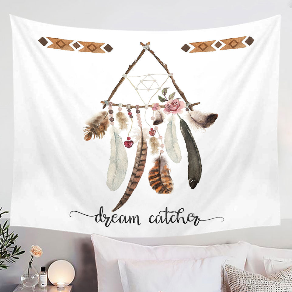 Triangular Native Dream Catcher Tapestry