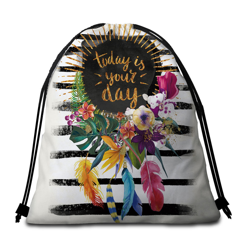 Tropical Beach Towel Pack Flowers Encouragement