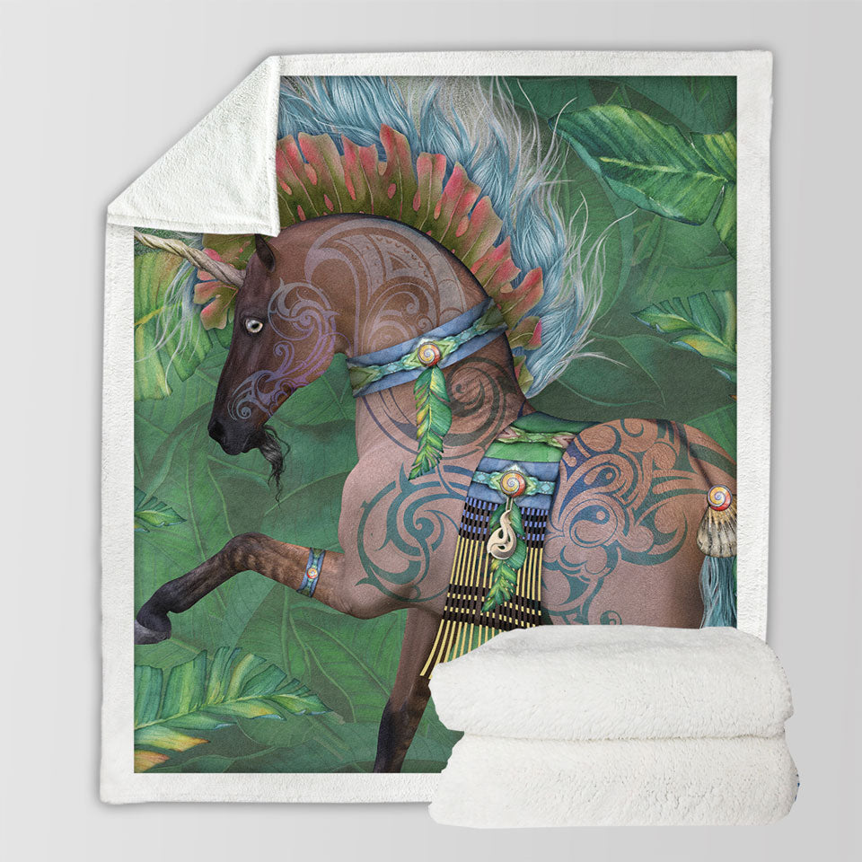 products/Tropical-Leaf-Sherpa-Blanket-Rawiri-Unicorn