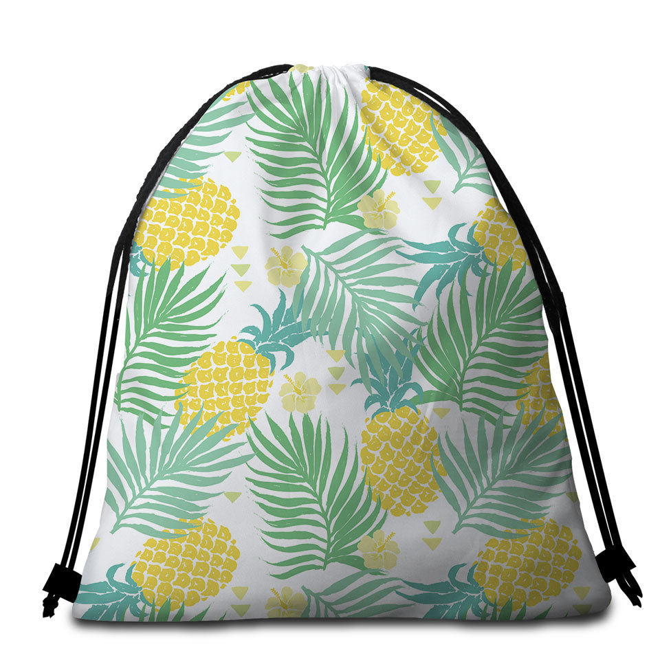 Tropical Mood Pineapple and Leaves Beach Towel Pack