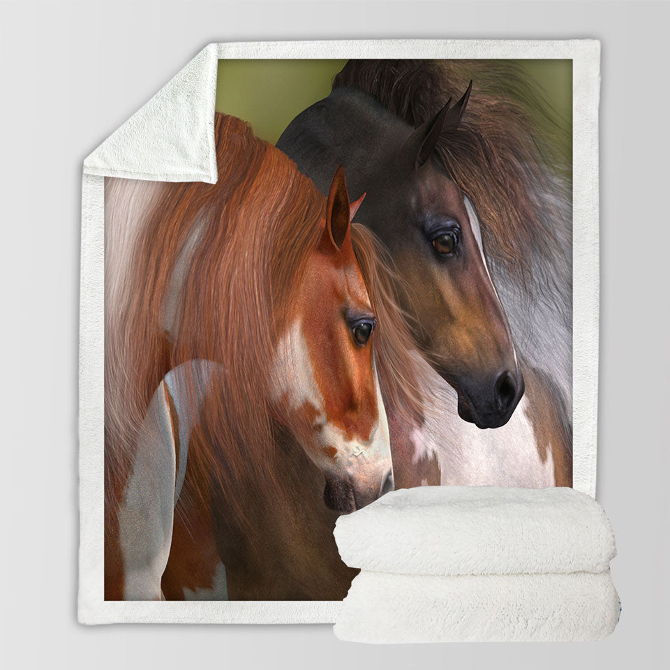 products/Two-Hearts-Horse-Art-Sherpa-Blanket
