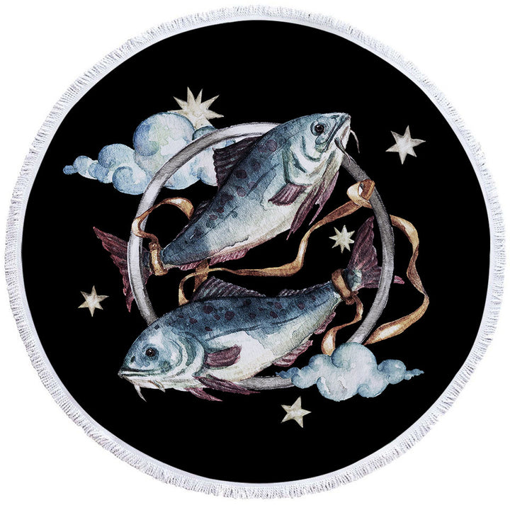 Two Tied Fish Beach Towels for Guys