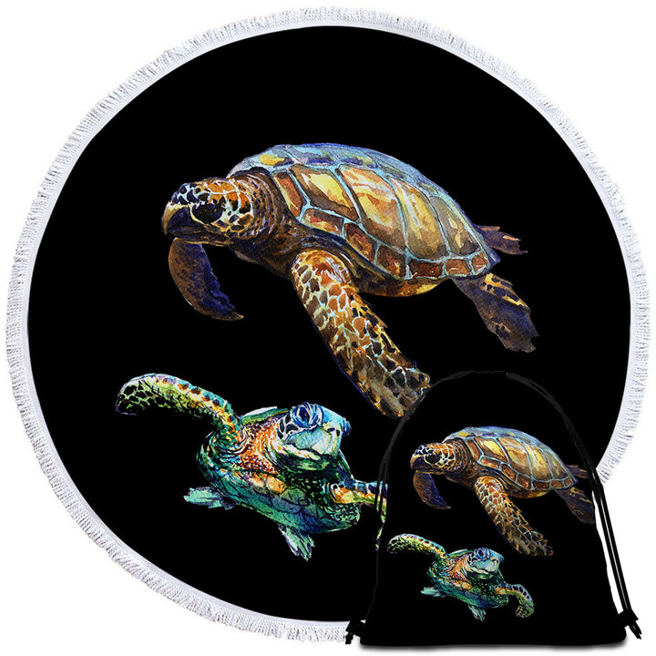 Two Turtles Beach Towels and Bags Set