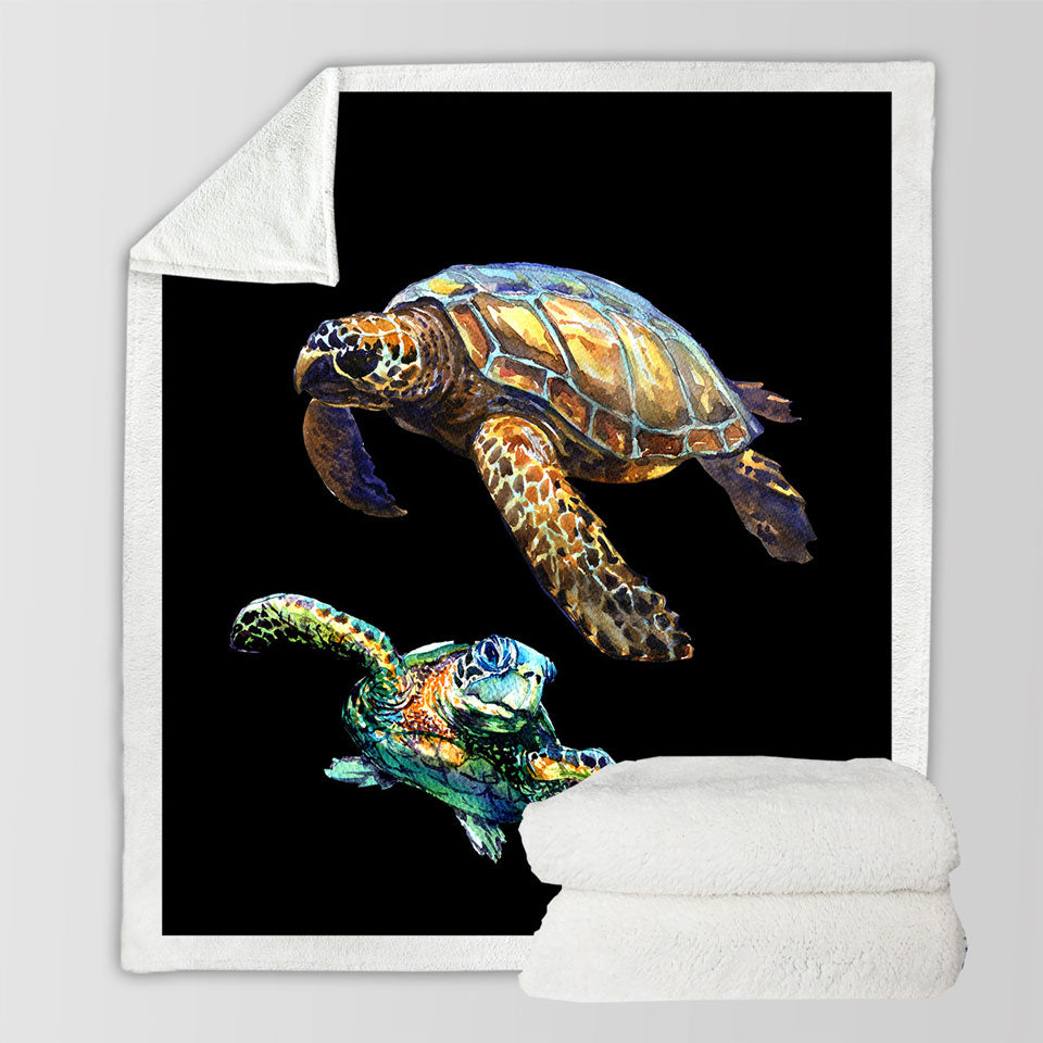 Two Turtles Blankets Throws