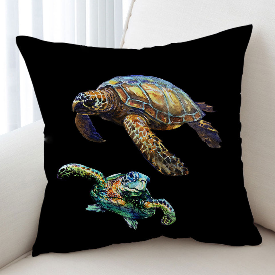 Two Turtles Throw Cushions