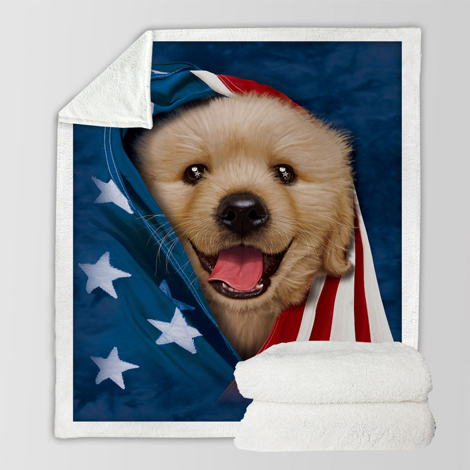products/USA-Flag-Cute-Golden-Labrador-Puppy-Sherpa-Blanket