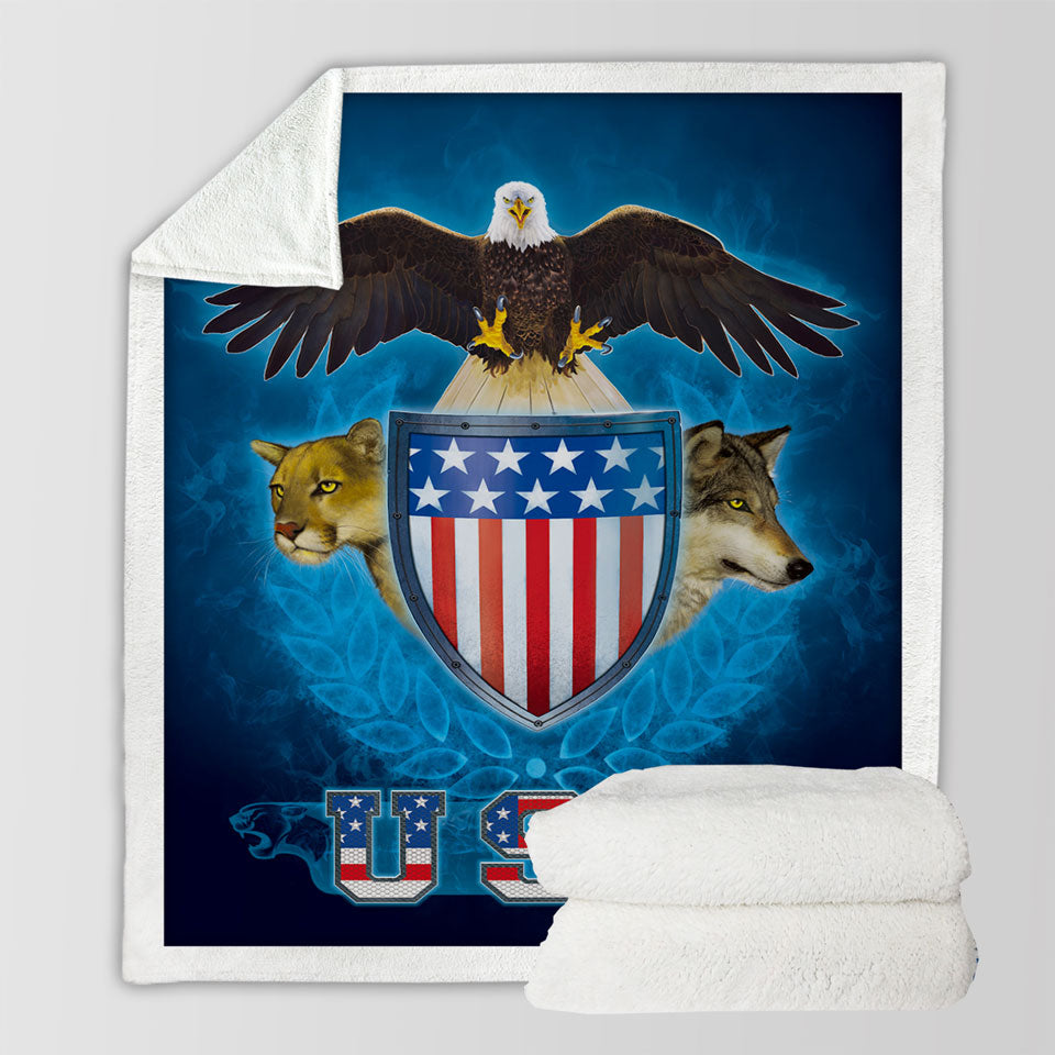 products/USA-Fleece-Blankets-Trinity-Eagle-Leopard-Wolf