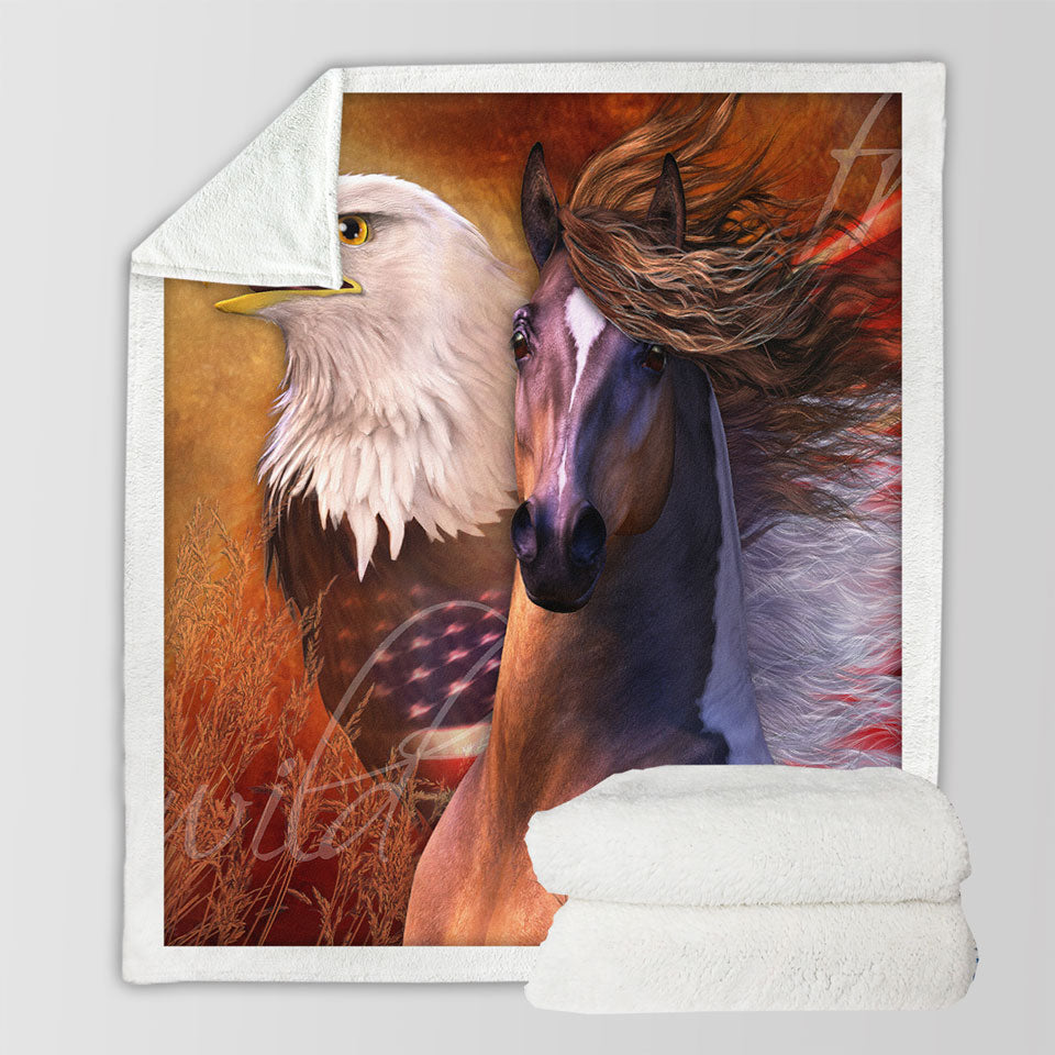 products/USA-Throws-Wild-and-Free-American-Eagle-and-Horse