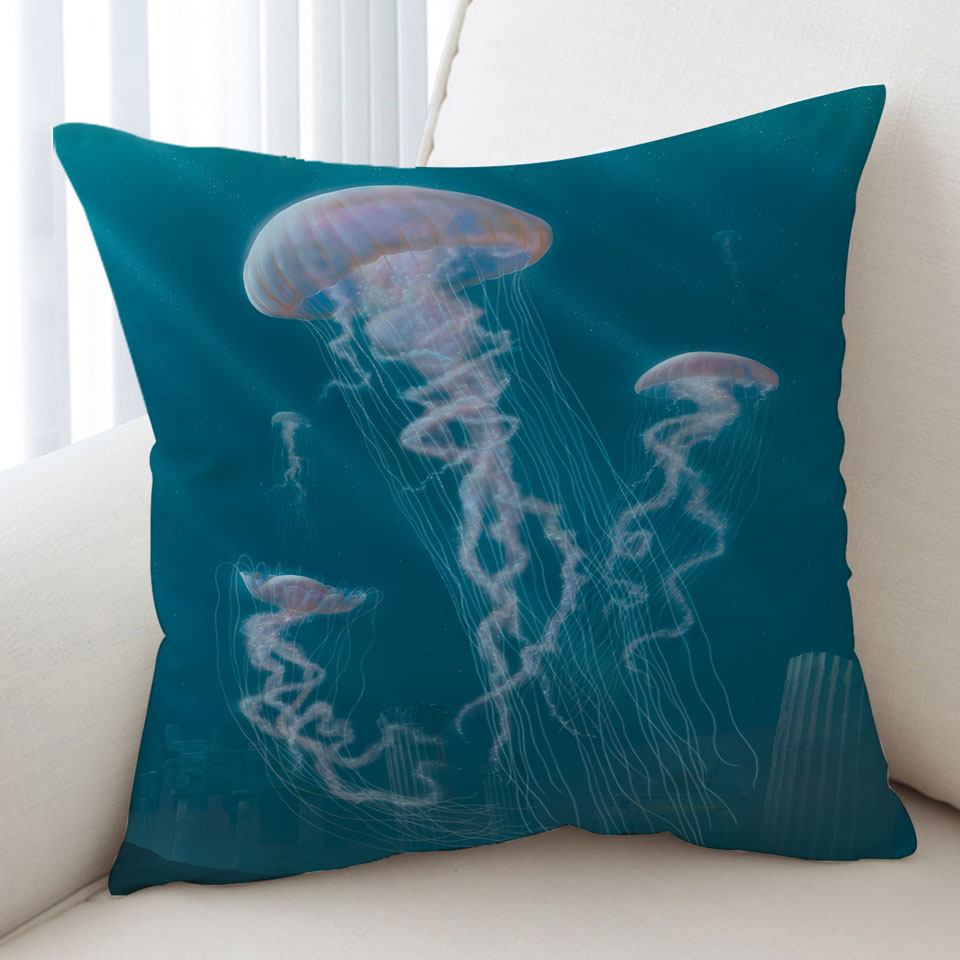 Underwater Art Giant Jellyfish Cushion Covers