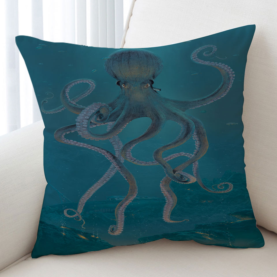 Underwater Art Giant Octopus Cushion
