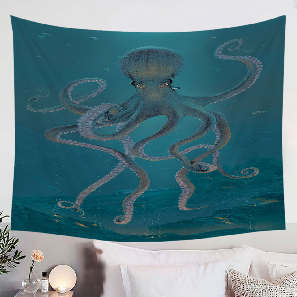 Underwater-Art-Giant-Octopus-Wall-Decor-Tapestry