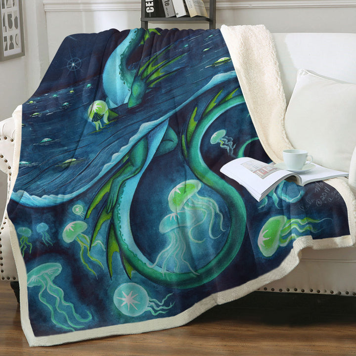 products/Underwater-Throw-Blanket-Sea-of-Stars-Jellyfish-and-Dragon