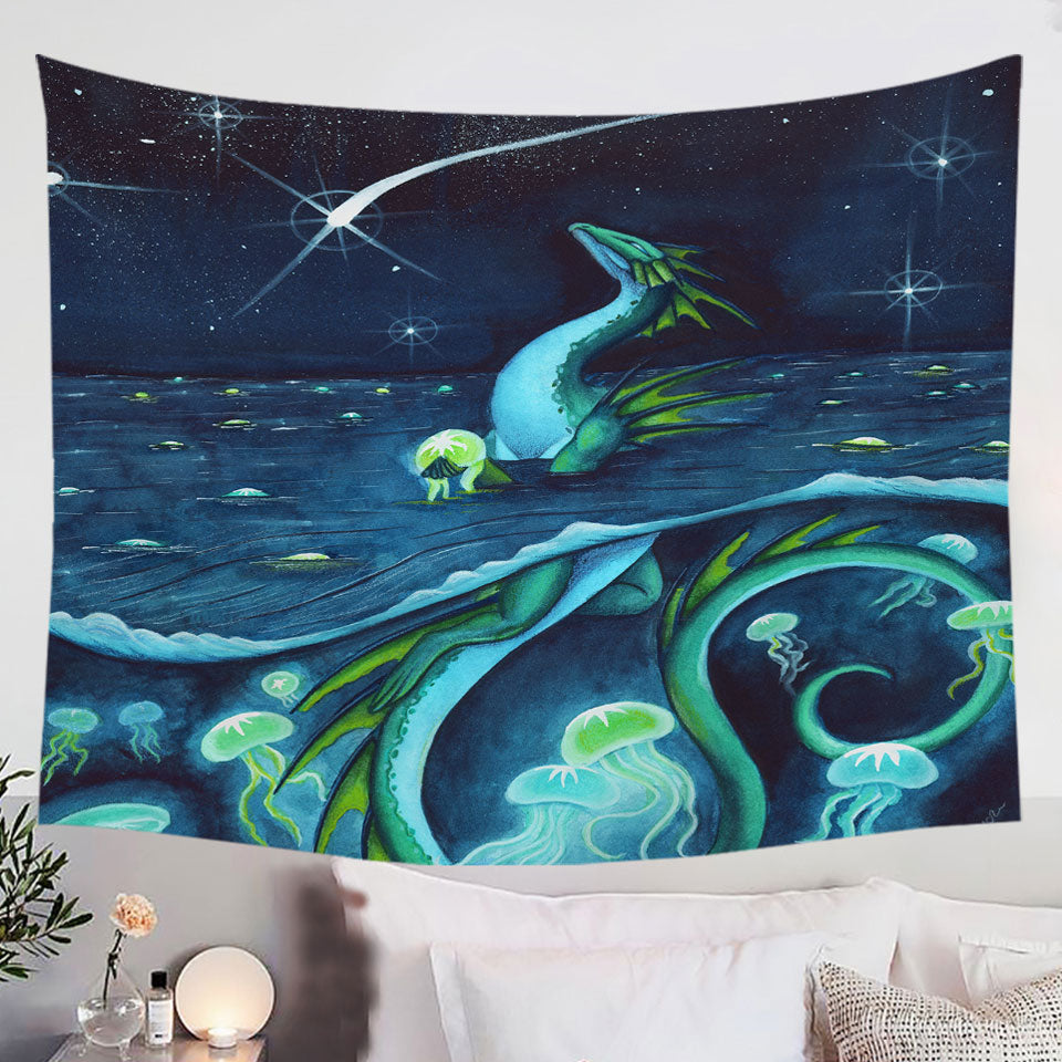 Underwater-Wall-Decor-Art-Sea-of-Stars-Jellyfish-and-Dragon