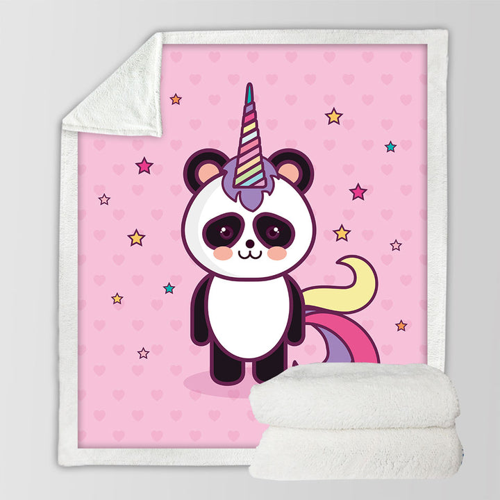 Unicorn Panda Best Throw Blanket for Girls