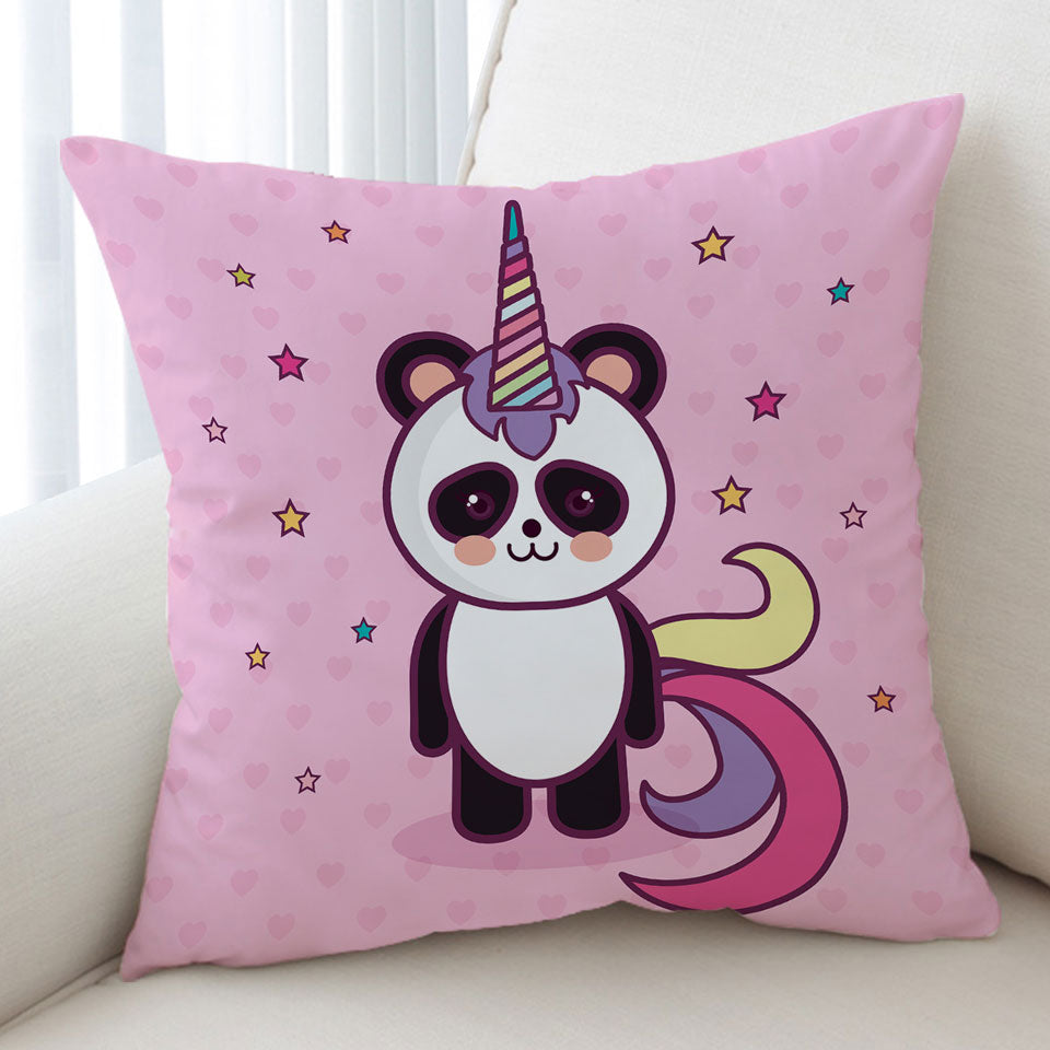 Unicorn Panda Girls Cushion