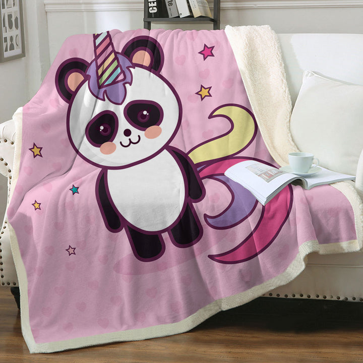 Unicorn Panda Girls Throws