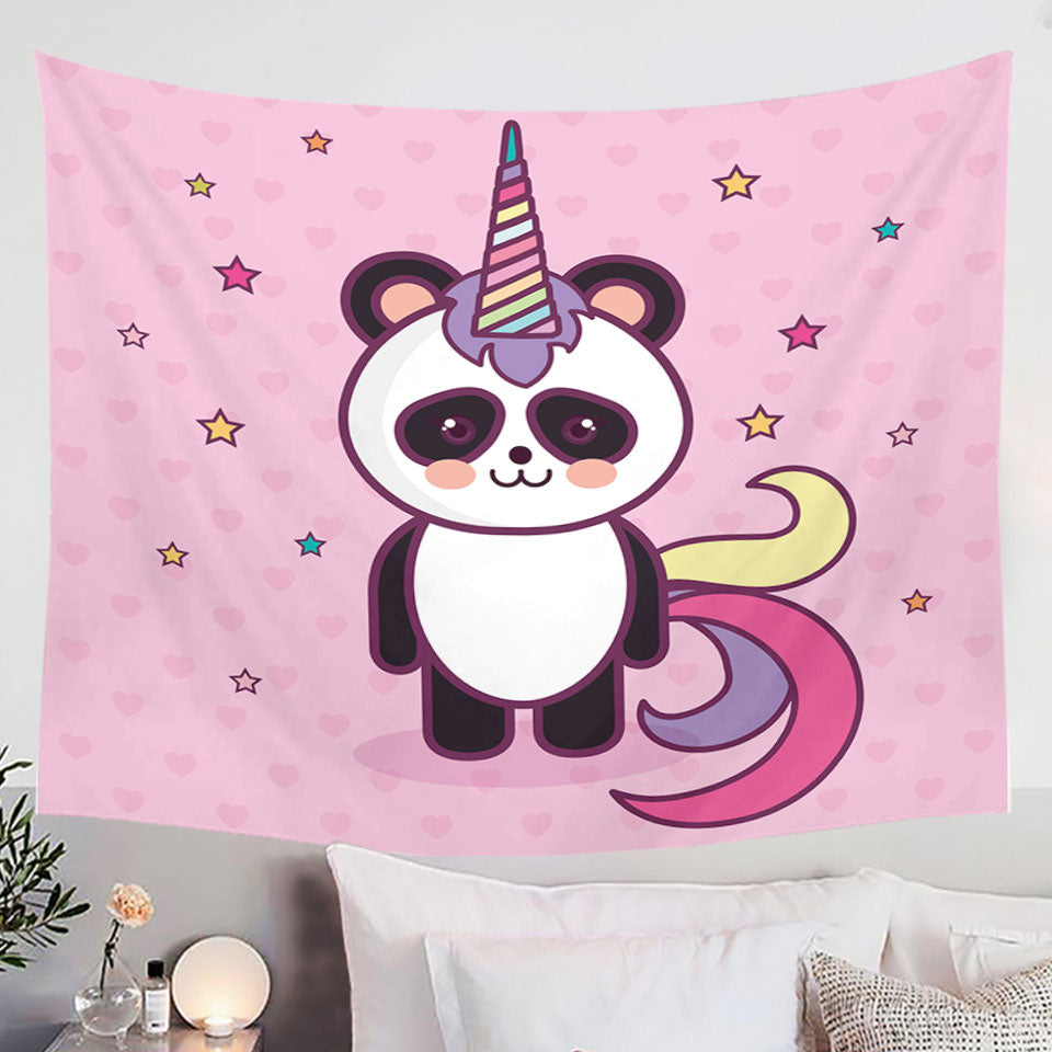 Unicorn Panda Tapestry