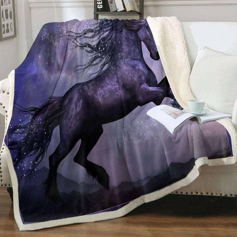 products/Unicorn-Throw-Blanket-Art-the-Magical-Dance-of-the-Black-Unicorn