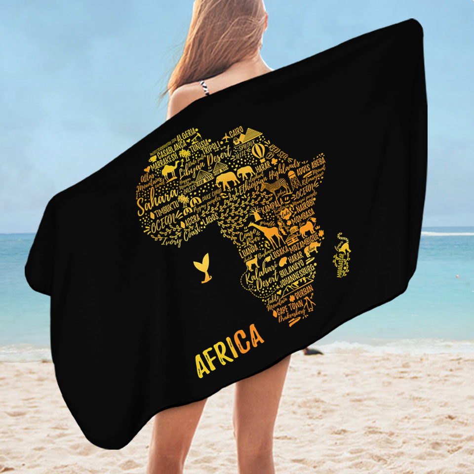 Unique Beach Towels Fascinating Africa The African Continent