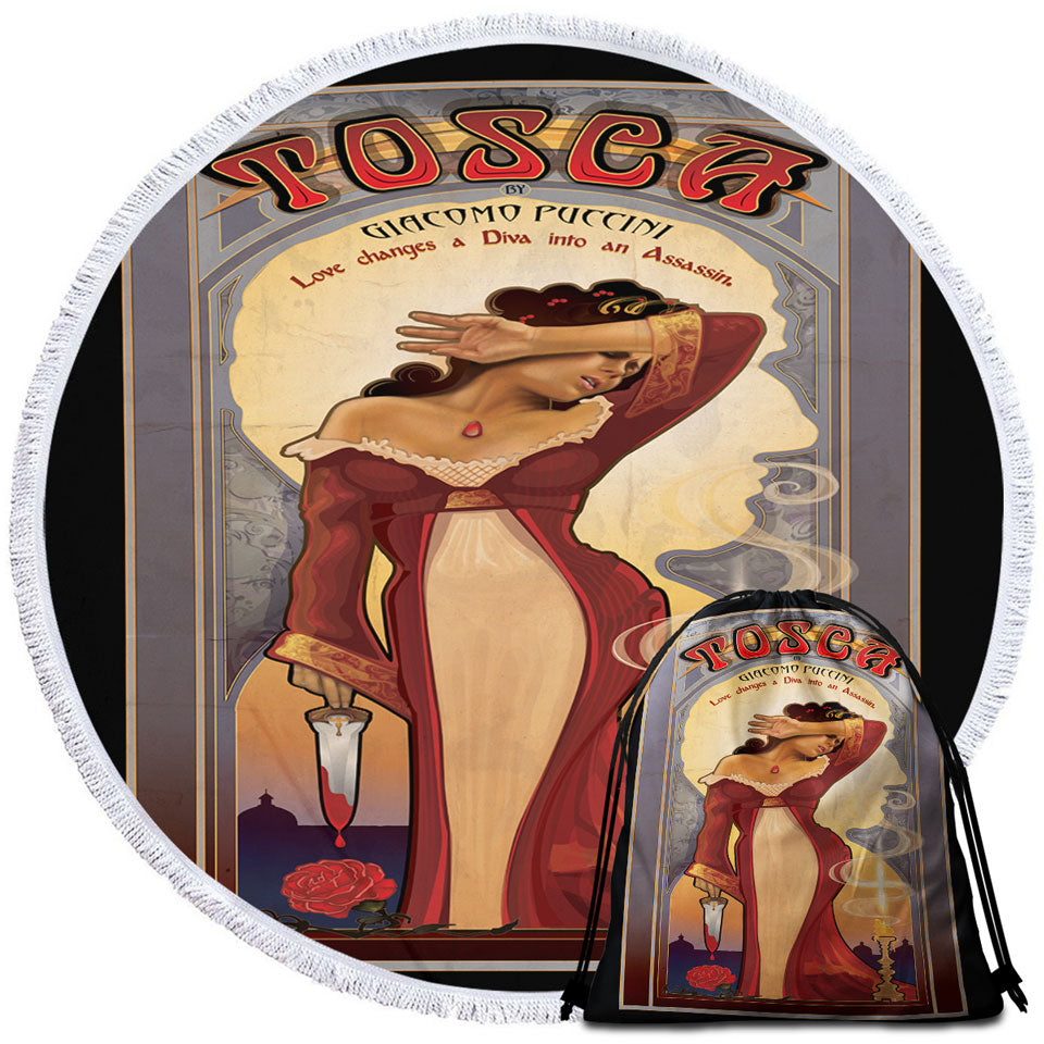 Unique Beach Towels Near Me Tosca the Love Assassin Cool Art