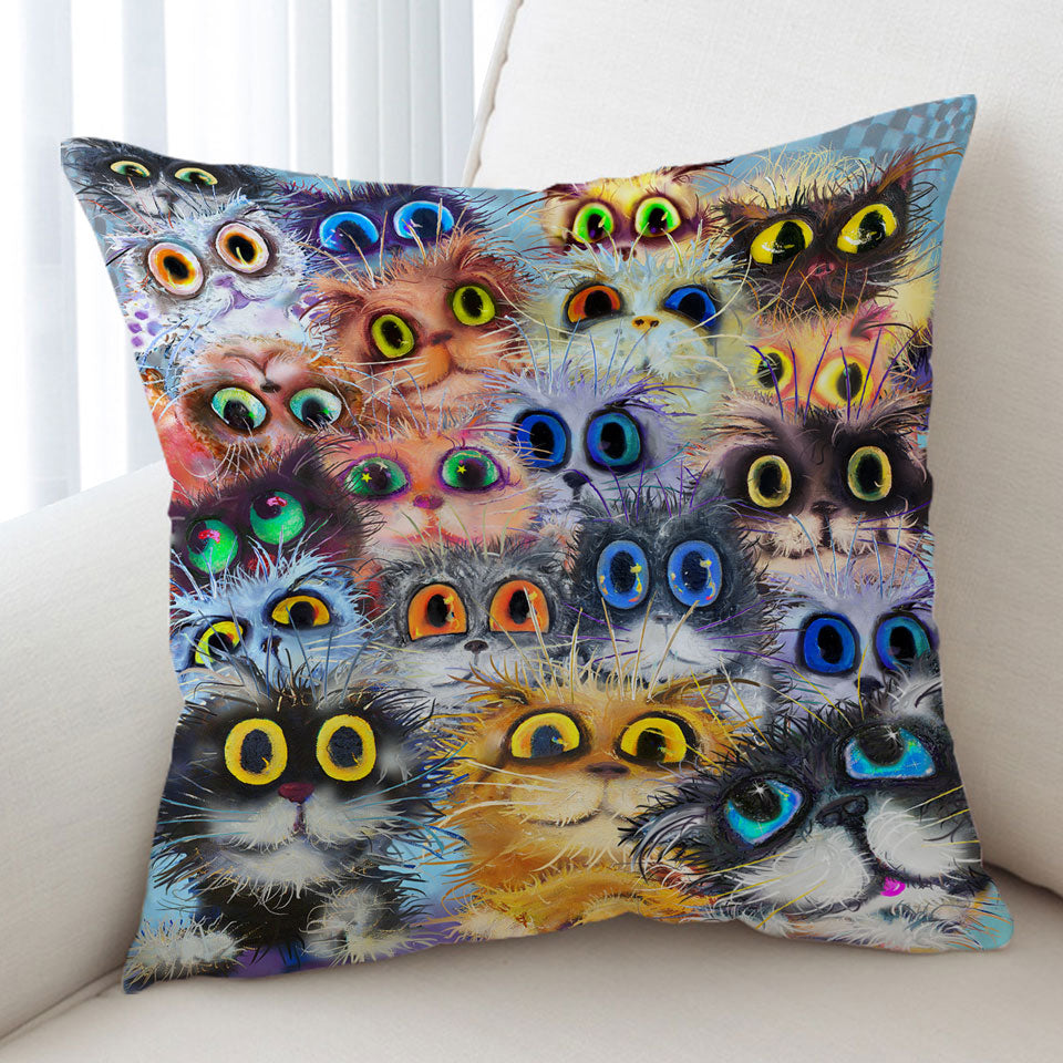 Unique Cushion Big Cats Eyes