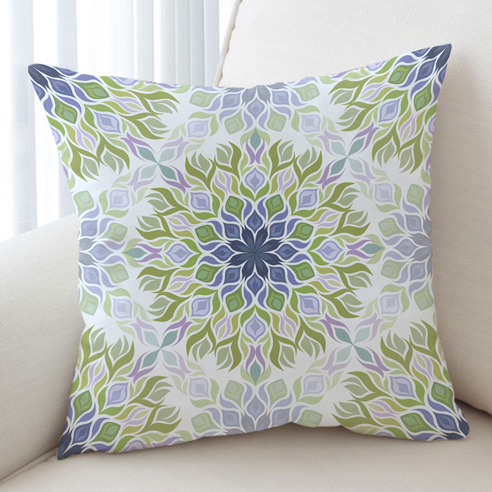 Unique Cushions Green Purple Relaxing Abstract