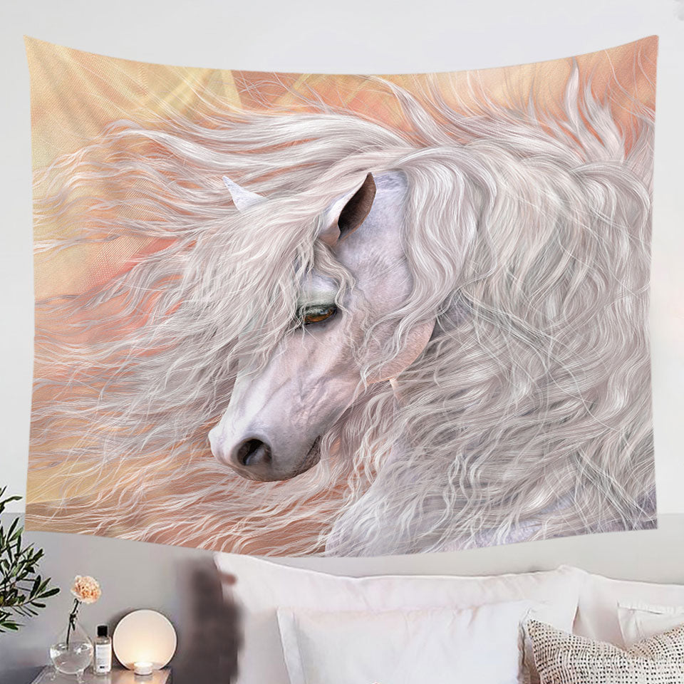 Unique-Elegant-Wall-Decor-Primavera-Gorgeous-White-Horse