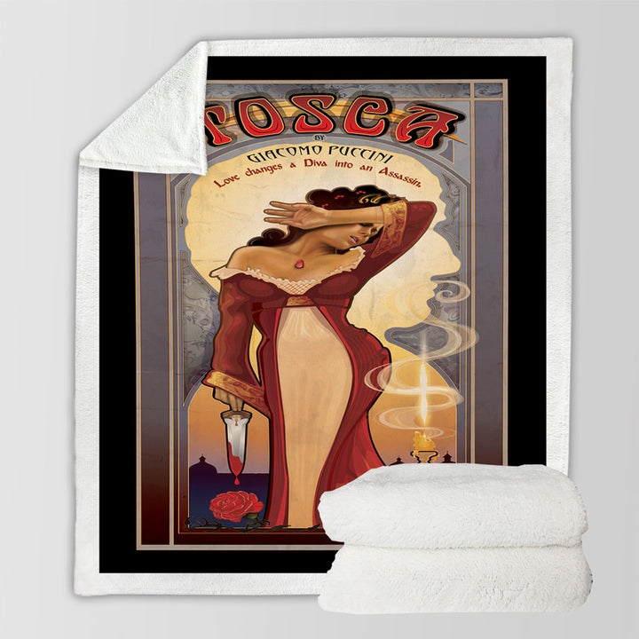 products/Unique-Sherpa-Blankets-Tosca-the-Love-Assassin-Cool-Art