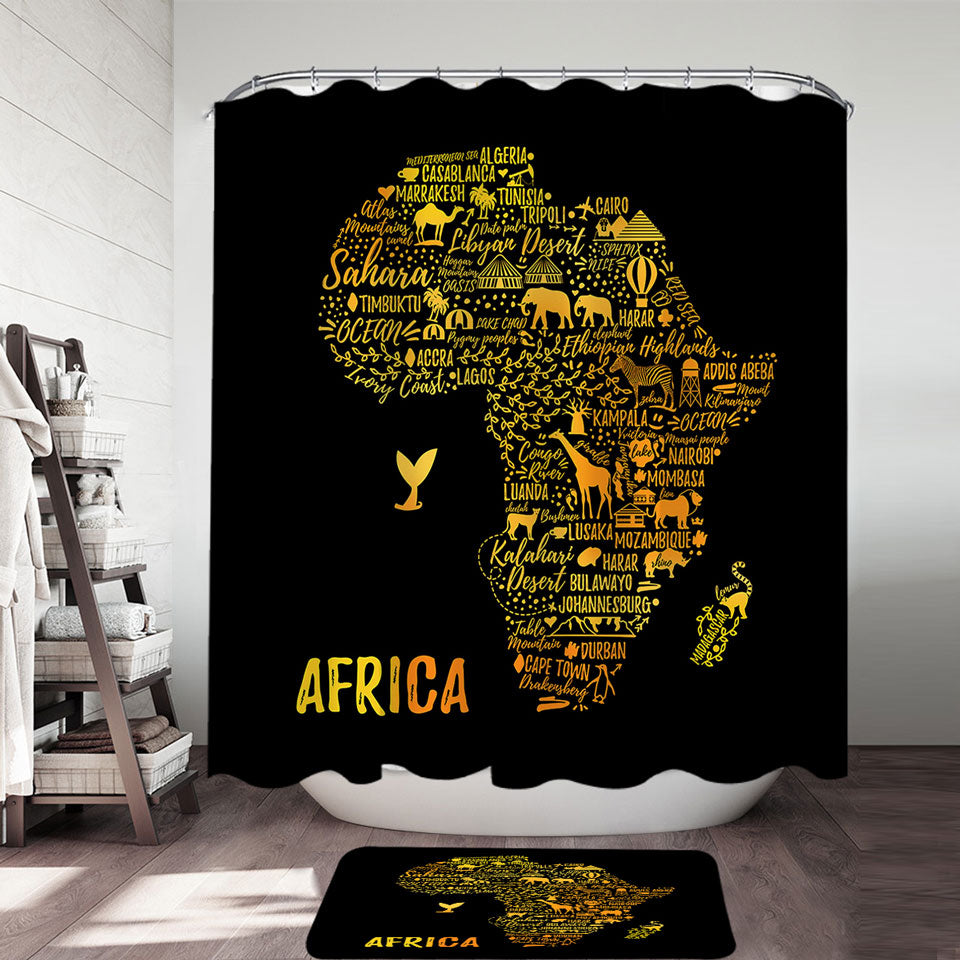 Unique Shower Curtains of Fascinating Africa The African Continent