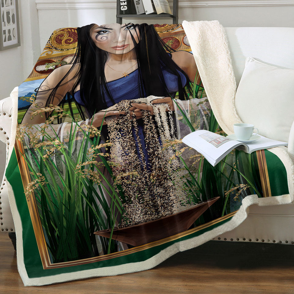 products/Unique-Throws-Cool-Woman-Art-Goddess-of-Rice