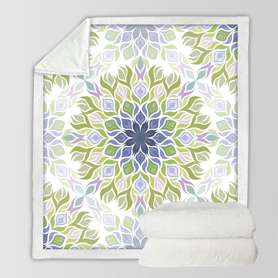 Unique Throws Green Purple Relaxing Abstract