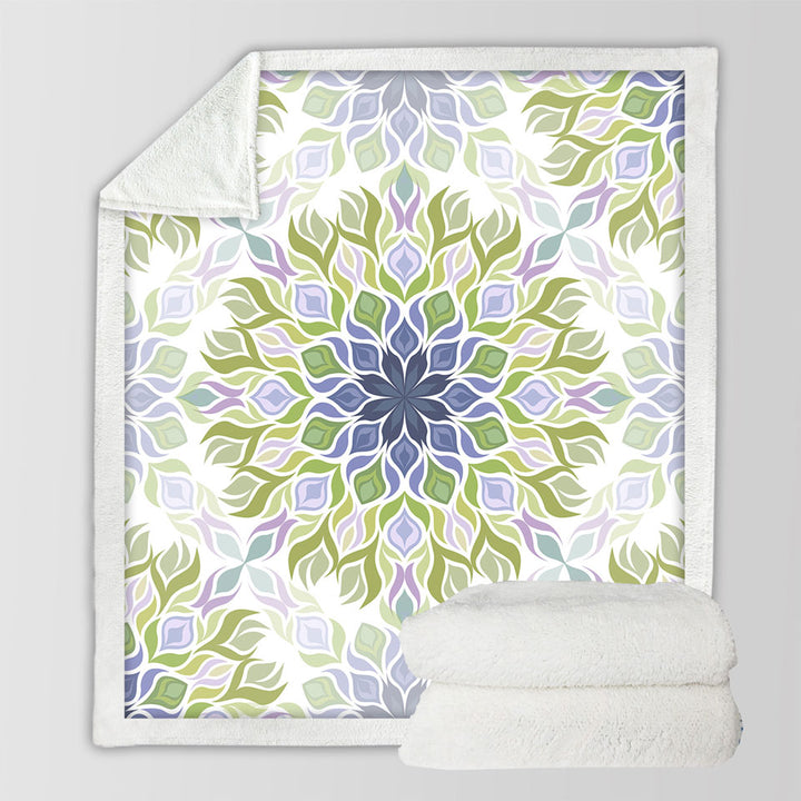 Unique Throws Green Purple Relaxing Abstract