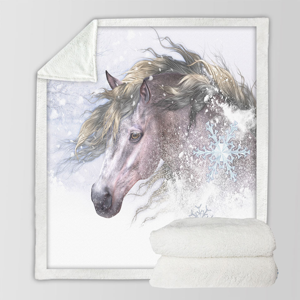 products/Unique-Throws-Winter-Snow-and-Bright-Hair-White-Horse