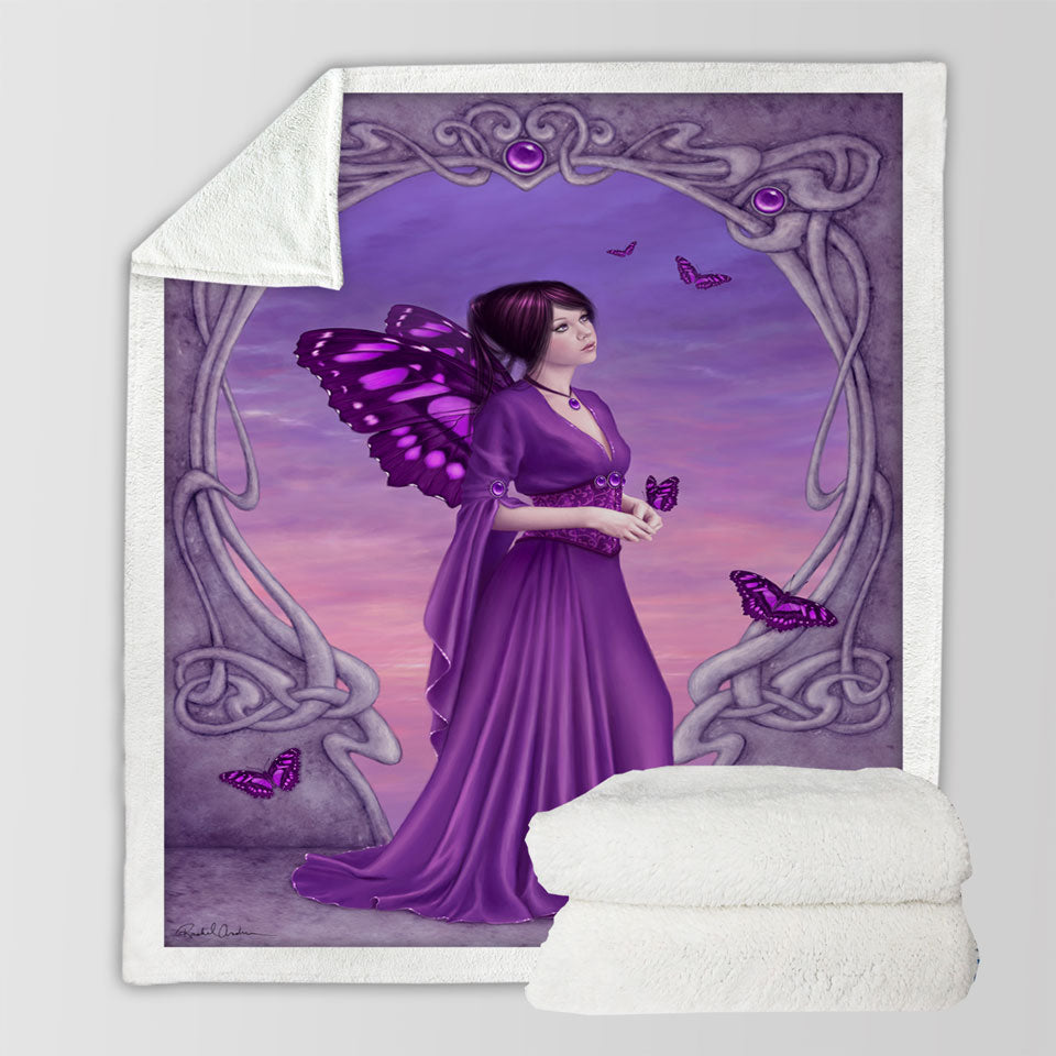 products/Unique-Throws-with-Butterflies-and-Purple-Amethyst-Butterfly-Girl