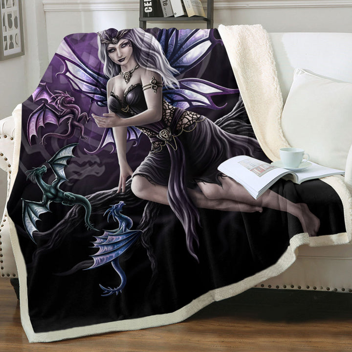 products/Unique-Throws-with-Fantasy-Art-Butterfly-Girl-the-Dragon-Keeper