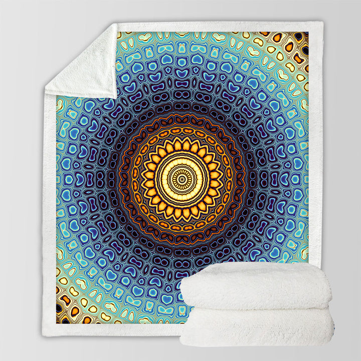 Unique Throws with Orange to Blue Glass Illusion