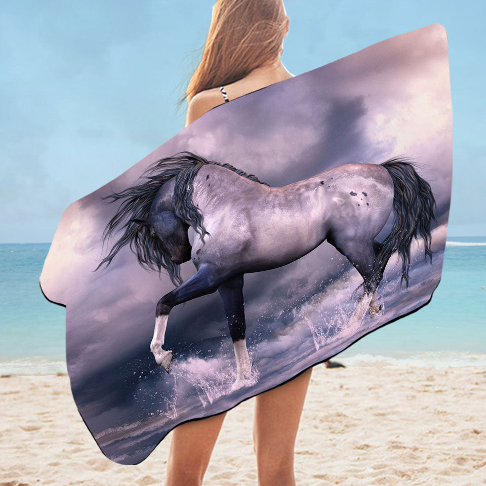 Untamed Spirit Stunning Horse Art Microfiber Beach Towel