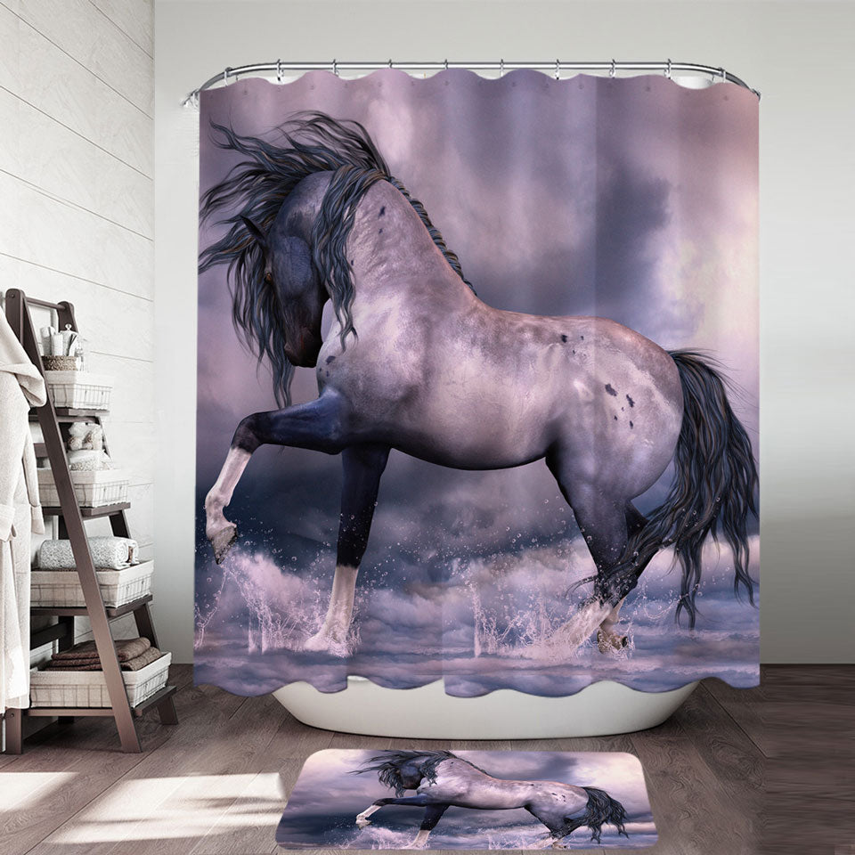 Untamed Spirit Stunning Horse Art Shower Curtains Fabric