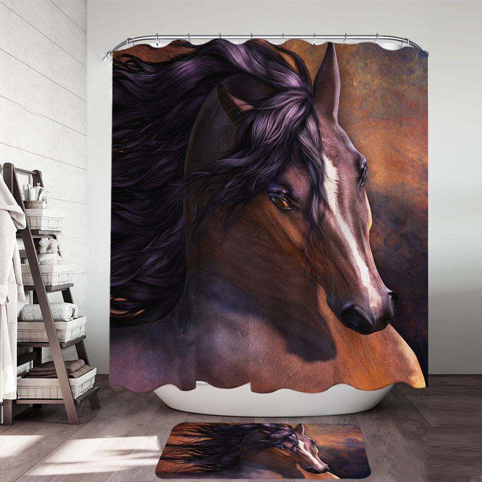 Untamed Wild Horse Shower Curtains
