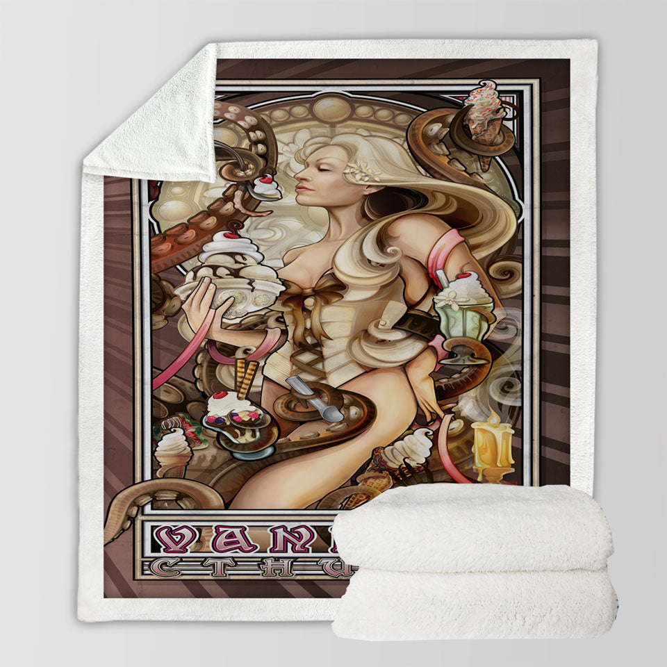 products/Vanilla-Ice-Cream-Cthulhu-and-Beautiful-Girl-Sherpa-Blanket
