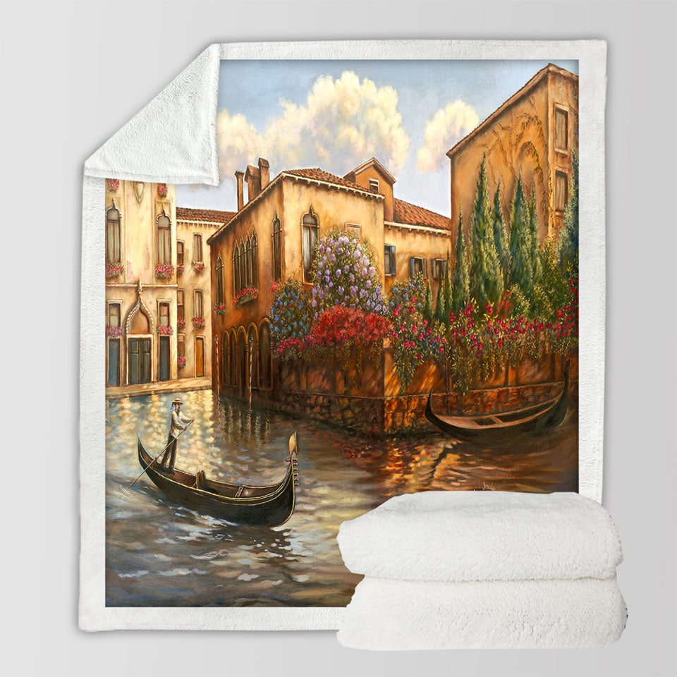 products/Venice-Sherpa-Blanket-City-Art-Painting-the-Gondola