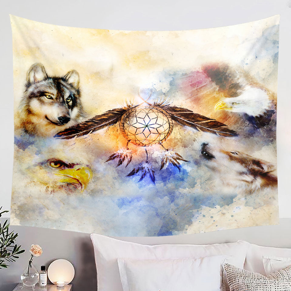 Wall Art Prints of North American Wildlife and Dream Catcher