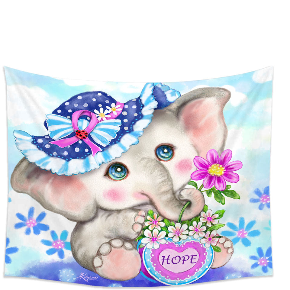 Wall Decor for Kids Inspiring Design Cute Girly Elephant