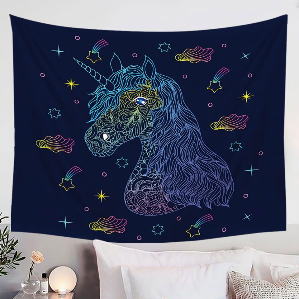 World Map Fabric Tapestry for Children with Animals