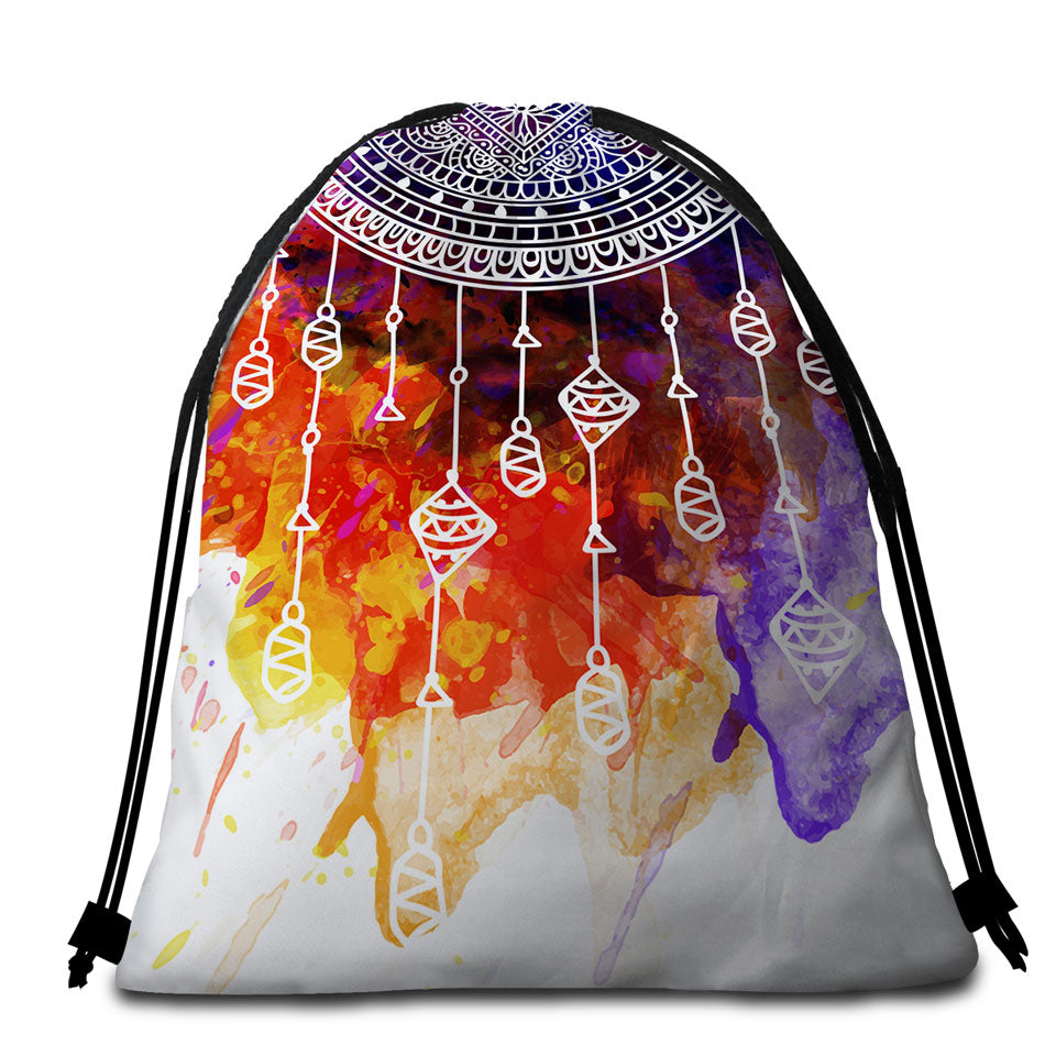 Water Colored and Mandala Beach Towel Pack