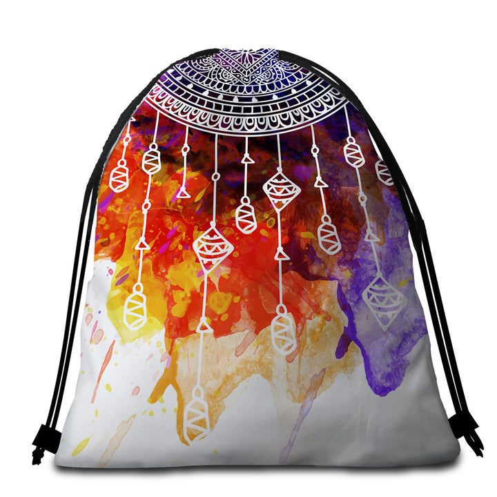 Water Colored and Mandala Beach Towel Pack