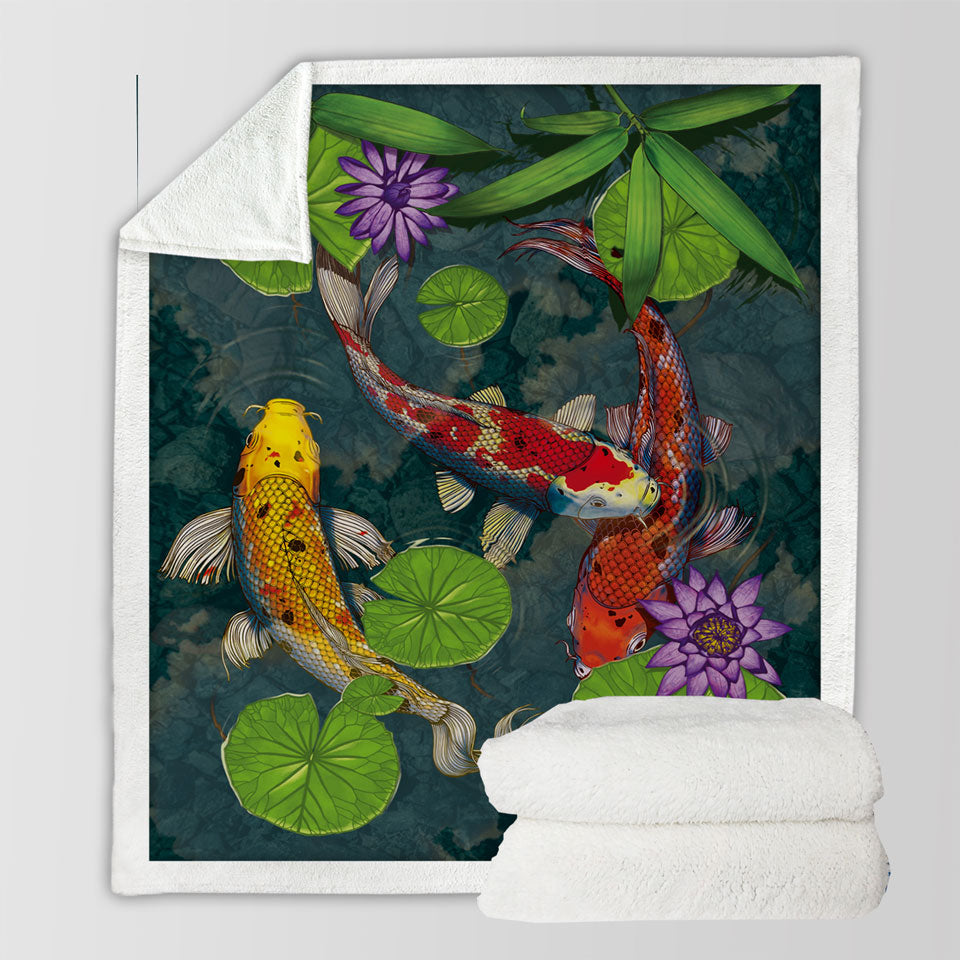 products/Water-Lily-Pond-and-Koi-Fish-Throws