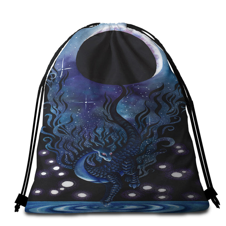 Waters of Imagination Cool Fantasy Art Dragon Beach Bags and Towels